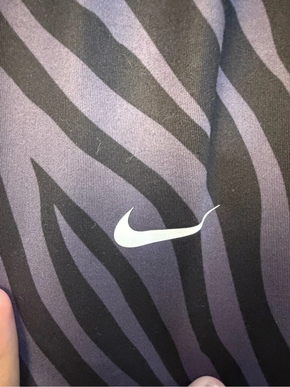 Nike Purple Zebra Print High-Waist Leggings